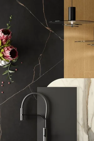 Atlas Plan Black Atlantis 12mm Porselen Tezgah