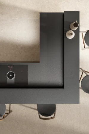 Atlas Plan Black Lava 12mm Porselen Tezgah