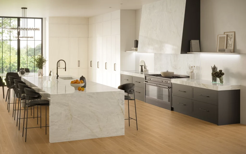 Atlas Plan Crystal White 12mm Porselen Tezgah