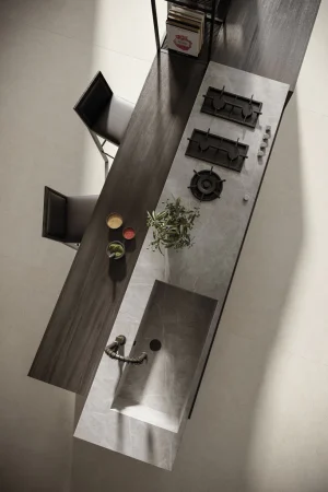 Atlas Plan Light Grey Stone 12mm Porselen Tezgah