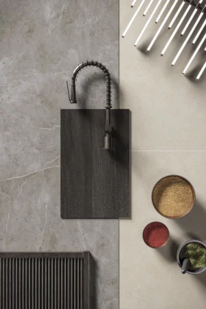 Atlas Plan Light Grey Stone 12mm Porselen Tezgah