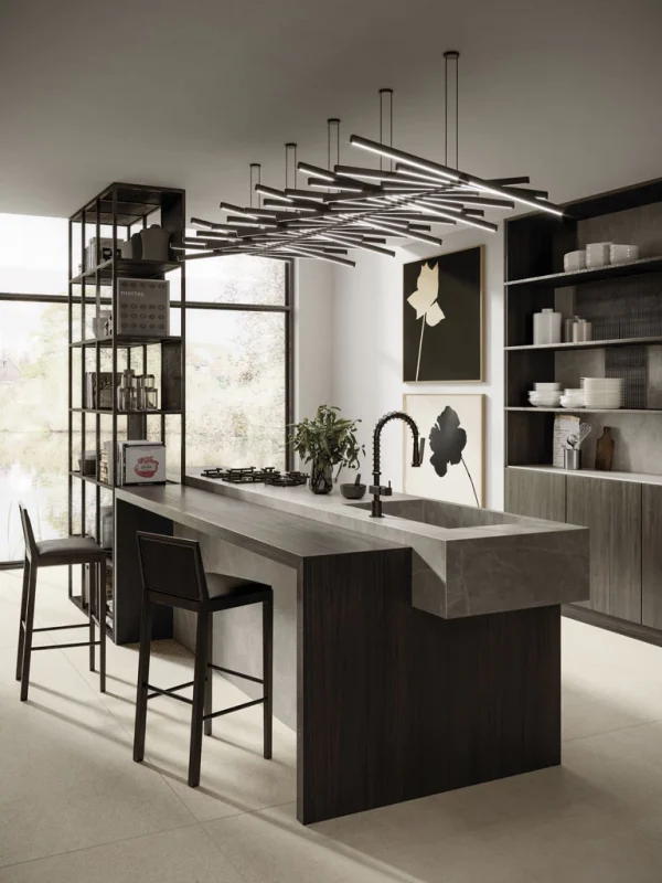 Atlas Plan Light Grey Stone 12mm Porselen Tezgah