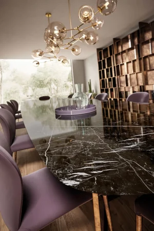 Atlas Plan Nero Marquina 12mm Porselen Tezgah