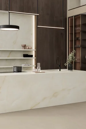 Atlas Plan Onyx White 12mm Porselen Tezgah