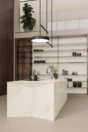 Atlas Plan Onyx White 12mm Porselen Tezgah