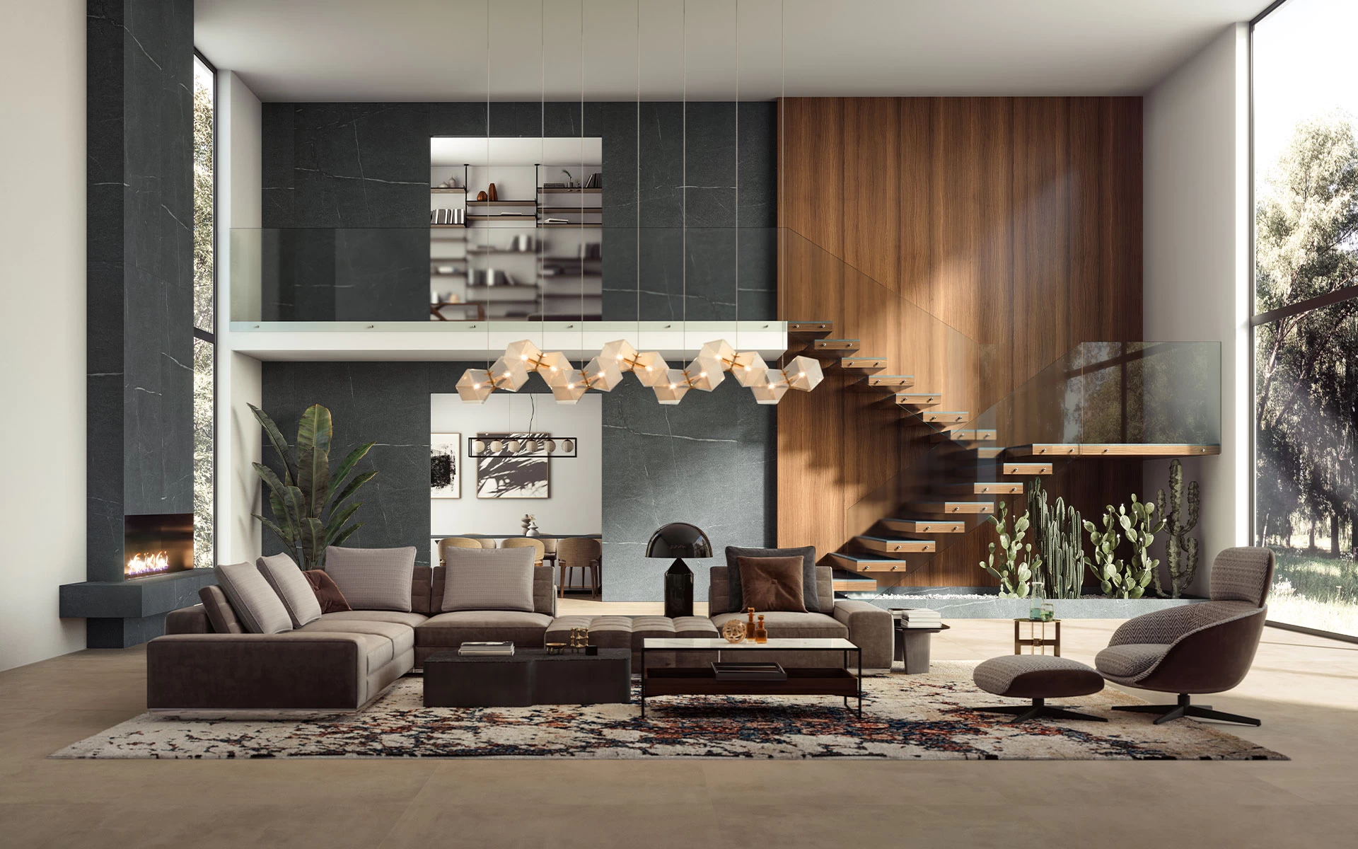 Atlas Plan Soapstone Dark 12mm Porselen Tezgah