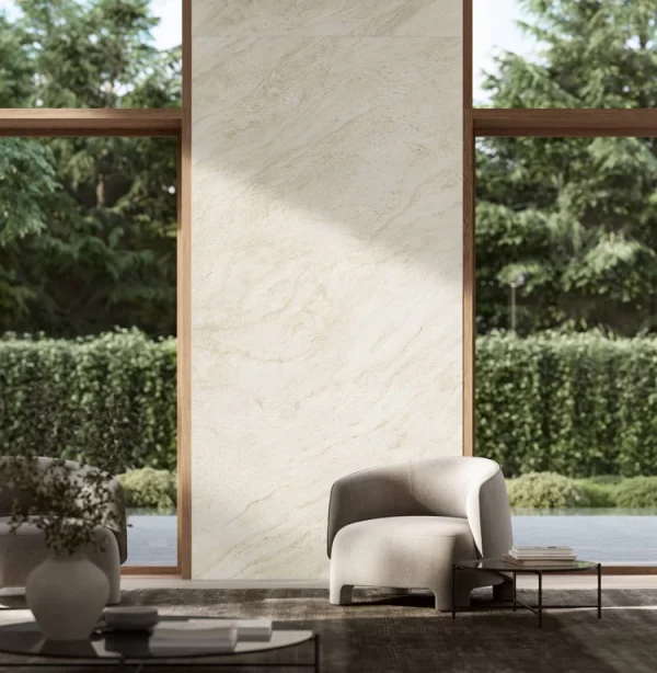 Atlas Plan Travertino Halo White 12mm Porselen Tezgah