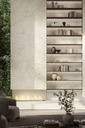 Atlas Plan Travertino Halo White 12mm Porselen Tezgah