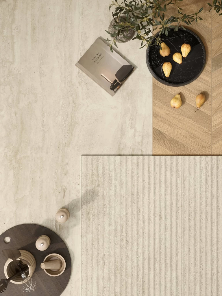 Atlas Plan Travertino Navona White 12mm Porselen Tezgah