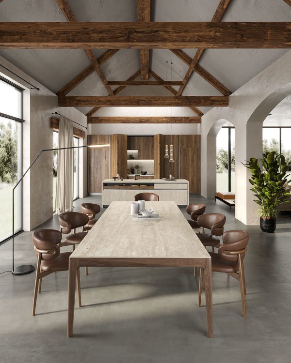 Atlas Plan Travertino Pearl 12mm Porselen Tezgah