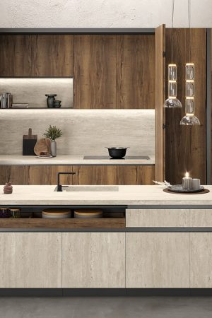 Atlas Plan Travertino Pearl 12mm Porselen Tezgah