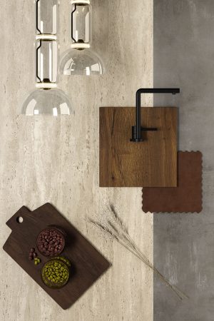 Atlas Plan Travertino Pearl 12mm Porselen Tezgah