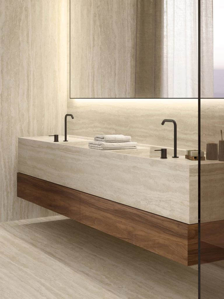 Atlas Plan Travertino Romano Sand 12mm Porselen Tezgah