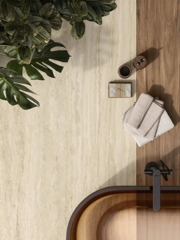 Atlas Plan Travertino Romano Sand 12mm Porselen Tezgah