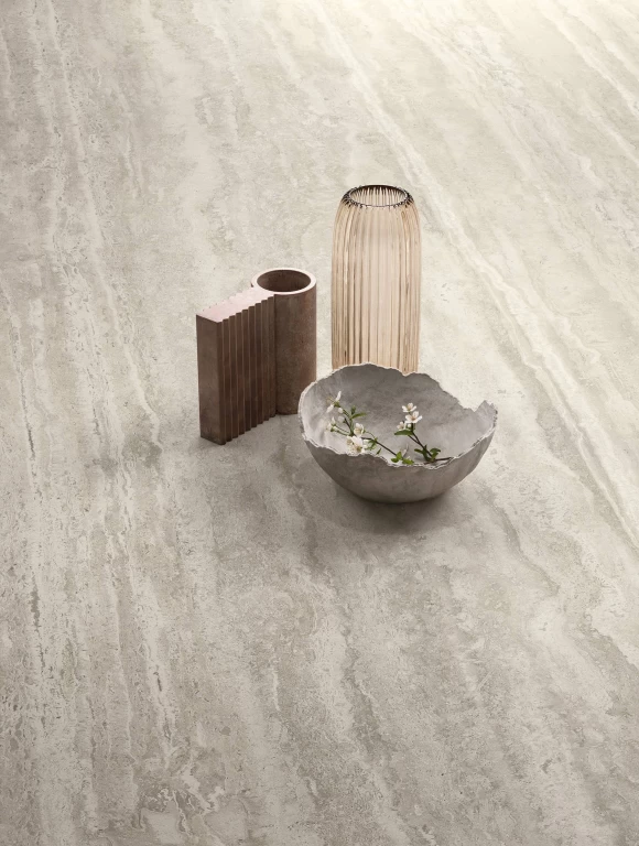 Atlas Plan Travertino Romano Silver 12mm Porselen Tezgah