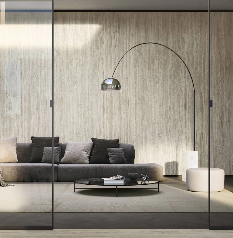 Atlas Plan Travertino Romano Silver 12mm Porselen Tezgah