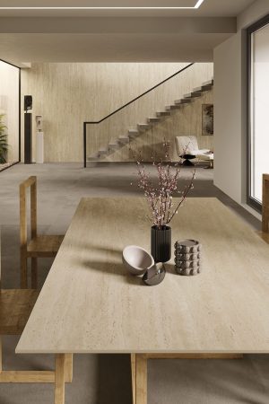 Atlas Plan Travertino Sand 12mm Porselen Tezgah