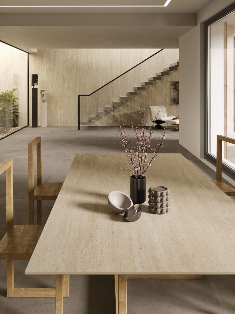 Atlas Plan Travertino Sand 12mm Porselen Tezgah