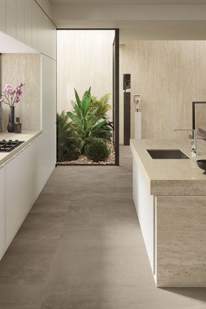 Atlas Plan Travertino Sand 12mm Porselen Tezgah