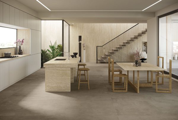 Atlas Plan Travertino Sand 12mm Porselen Tezgah