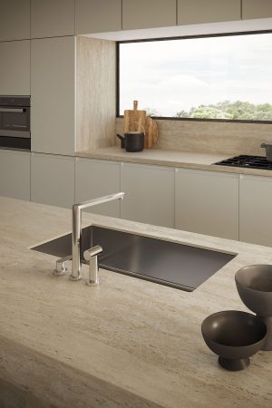 Atlas Plan Travertino Sand 12mm Porselen Tezgah