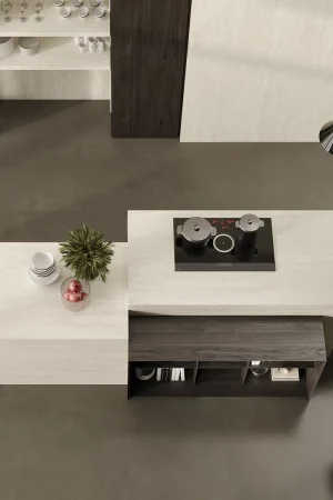 Atlas Plan Travertino White 12mm Porselen Tezgah