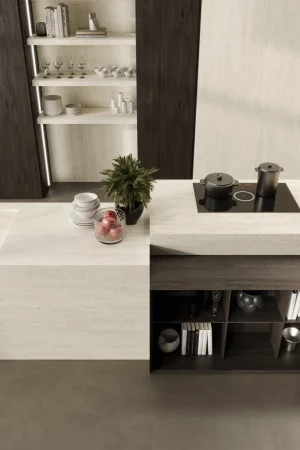 Atlas Plan Travertino White 12mm Porselen Tezgah