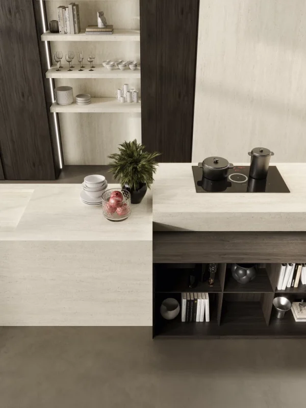 Atlas Plan Travertino White 12mm Porselen Tezgah