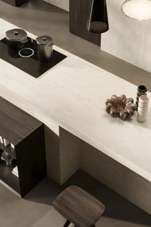 Atlas Plan Travertino White 12mm Porselen Tezgah