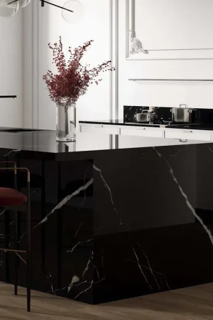 BiqSlab Black Calacatta Porselen Tezgah