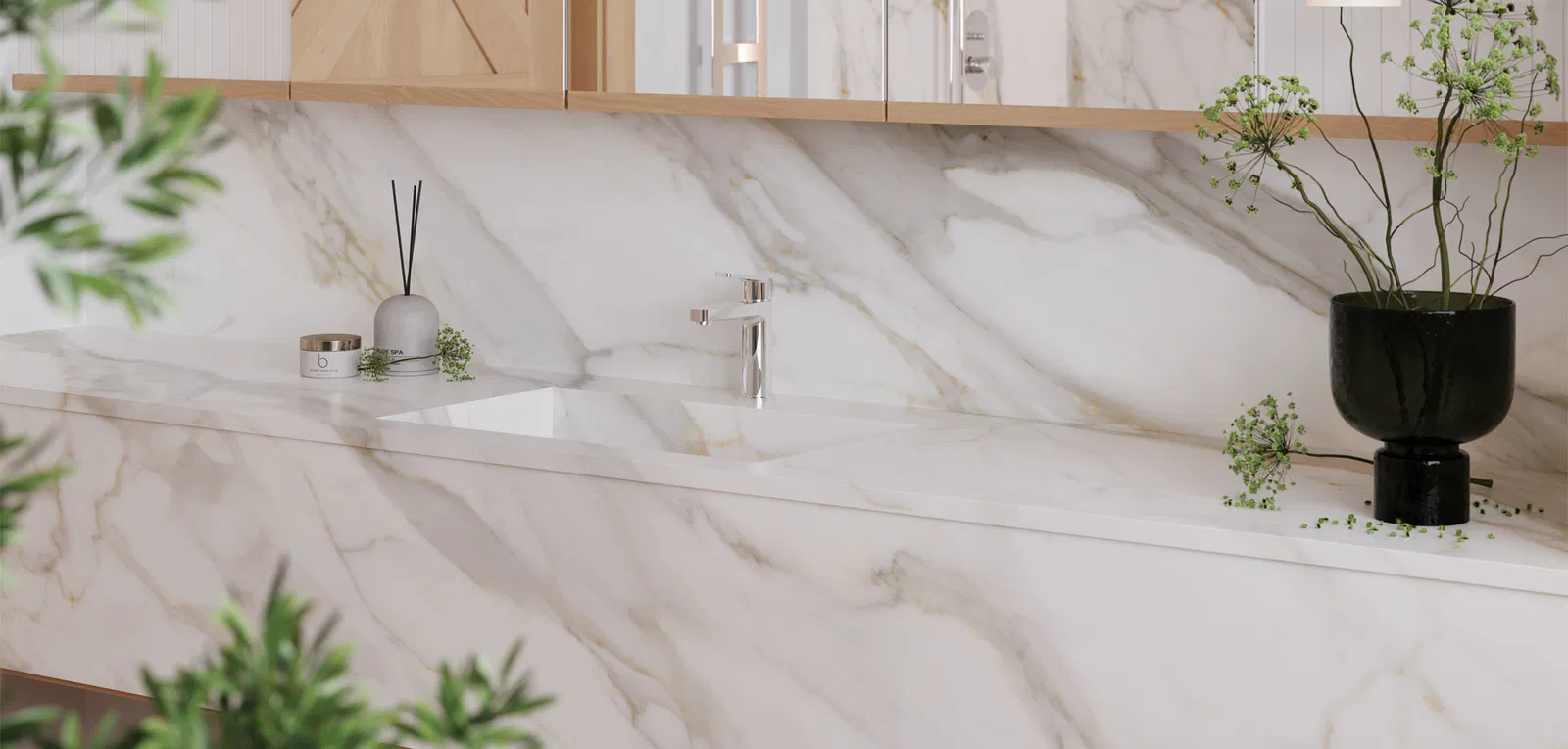 BiqSlab Calacatta Borghini Porselen Tezgah