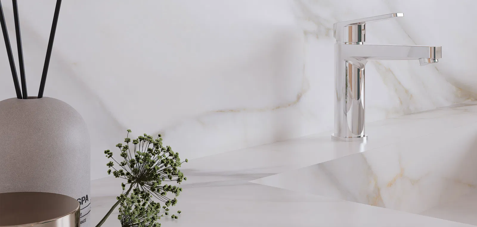 BiqSlab Calacatta Borghini Porselen Tezgah