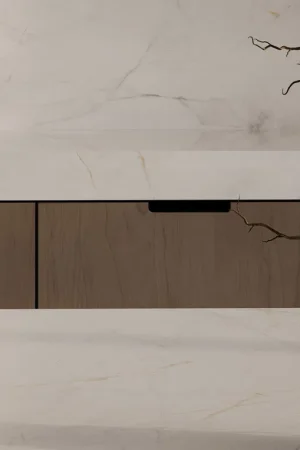 BiqSlab Calacatta Miele Porselen Tezgah