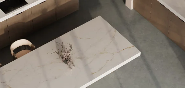 BiqSlab Calacatta Miele Porselen Tezgah