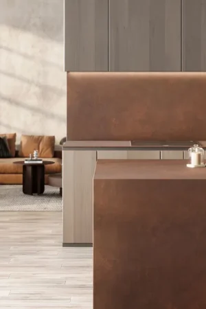 BiqSlab Corten Porselen Tezgah