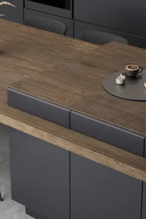 BiqSlab Ebony Porselen Tezgah