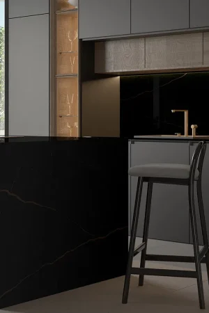 BiqSlab Elegant Black Porselen Tezgah