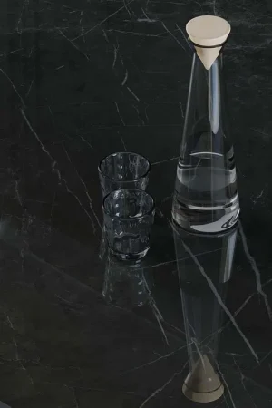 BiqSlab Noir Blanc Porselen Tezgah