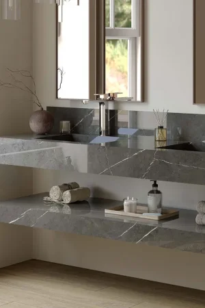 BiqSlab Pietra Grey Porselen Tezgah