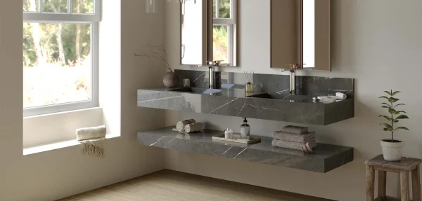 BiqSlab Pietra Grey Porselen Tezgah