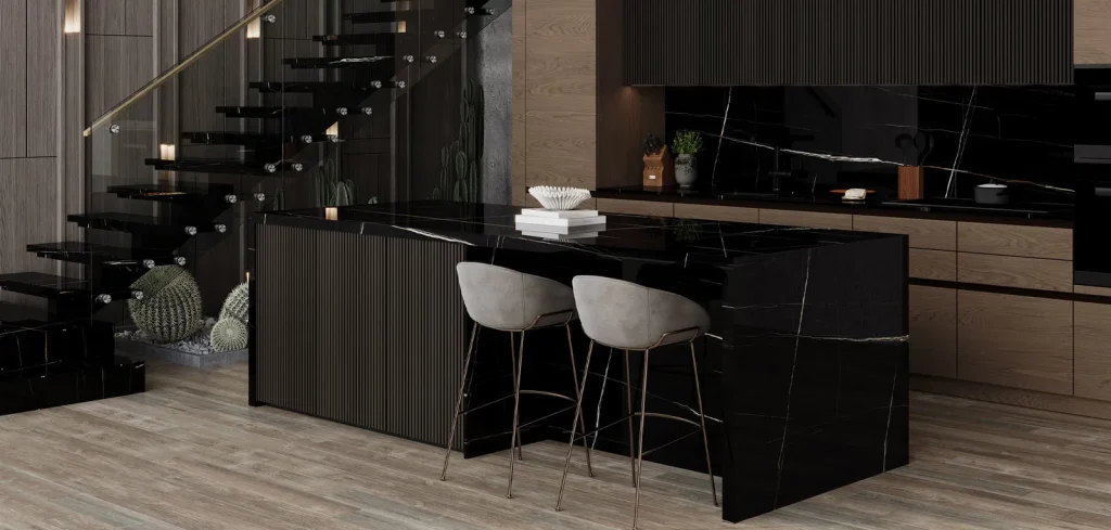BiqSlab Sahara Noir Porselen Tezgah
