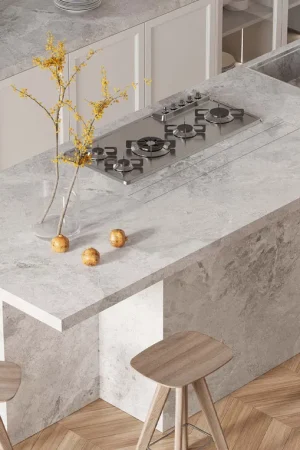 BiqSlab Silver Cloud Porselen Tezgah