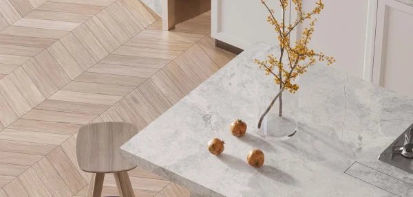 BiqSlab Silver Cloud Porselen Tezgah