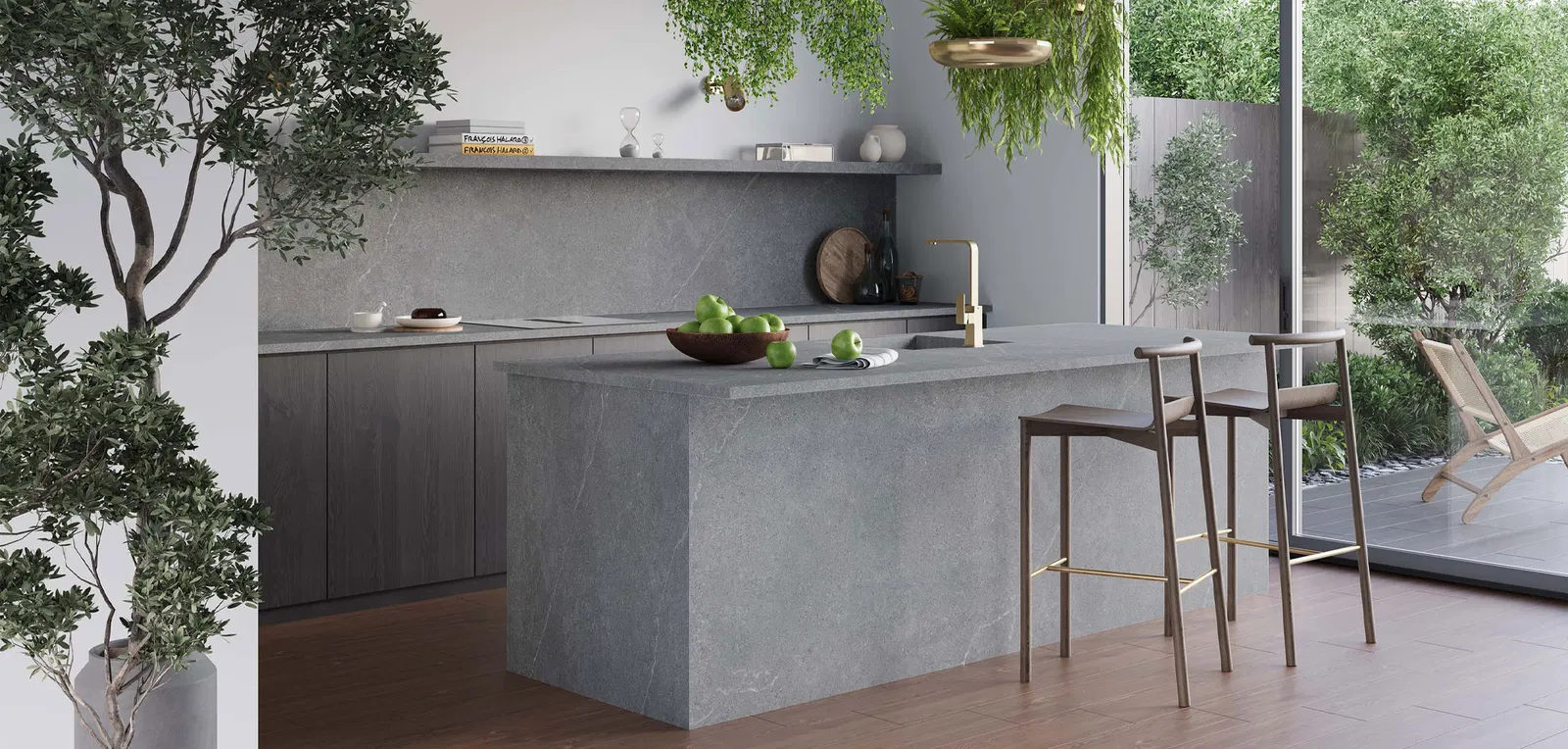 BiqSlab Silver Moon Porselen Tezgah