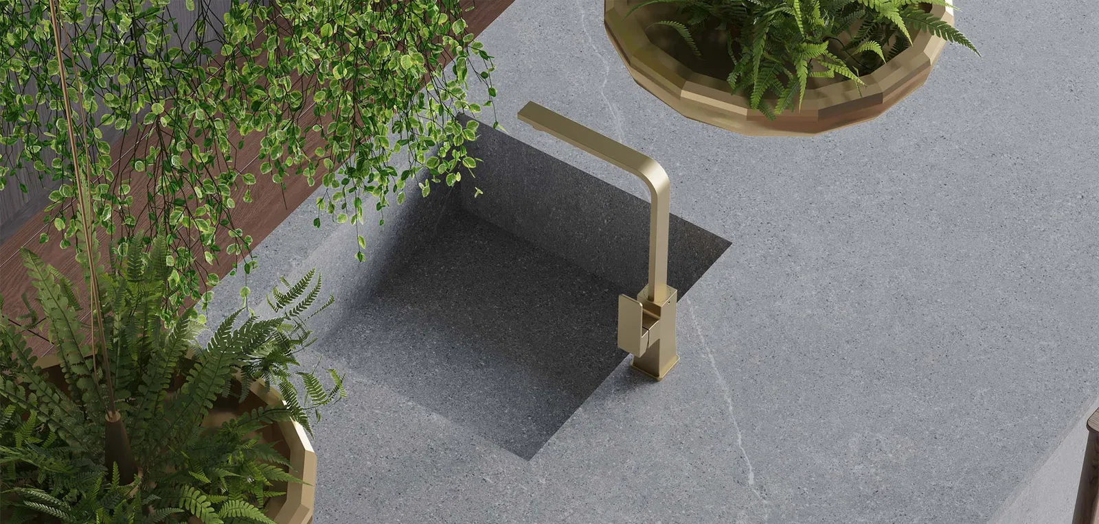 BiqSlab Silver Moon Porselen Tezgah