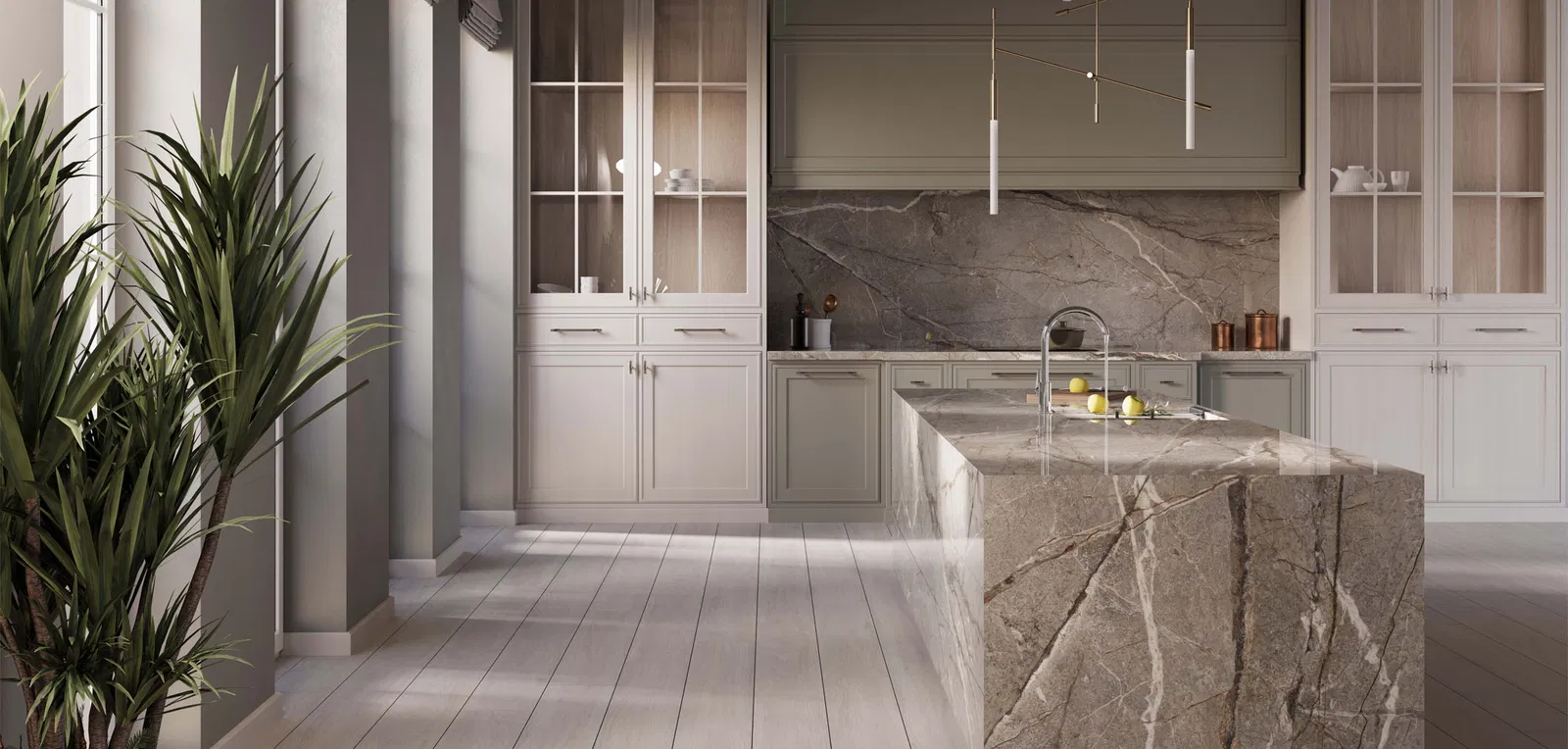 BiqSlab Silver Root Porselen Tezgah