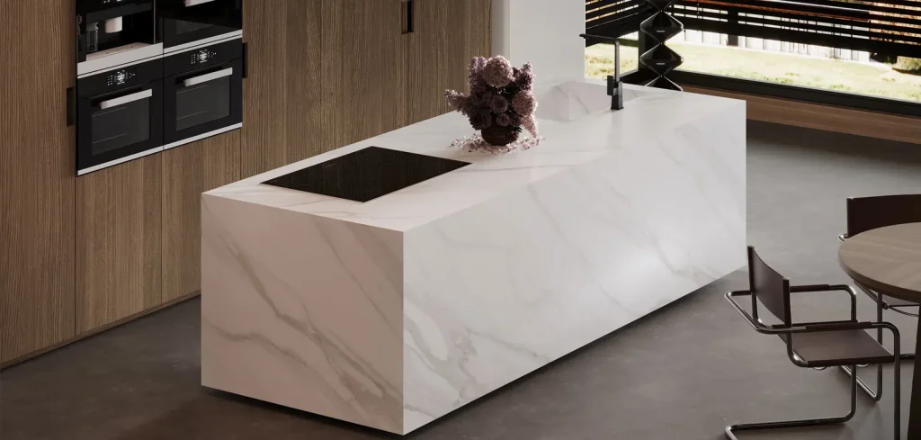 BiqSlab Statuario Luxe Porselen Tezgah