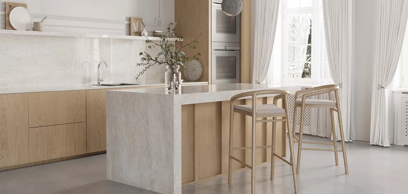 BiqSlab Taj Mahal Porselen Tezgah