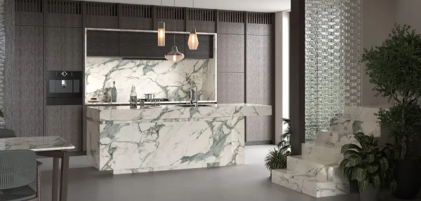 BiqSlab Verde Luna Porselen Tezgah