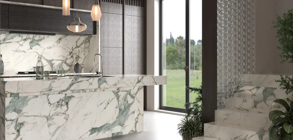 BiqSlab Verde Luna Porselen Tezgah